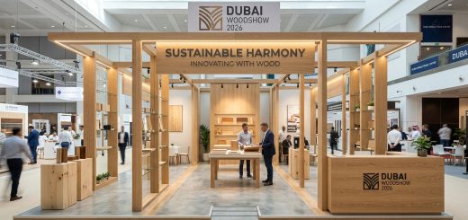 تصميم أجنحة معارض حديثة لمعرض دبي للأخشاب 2026