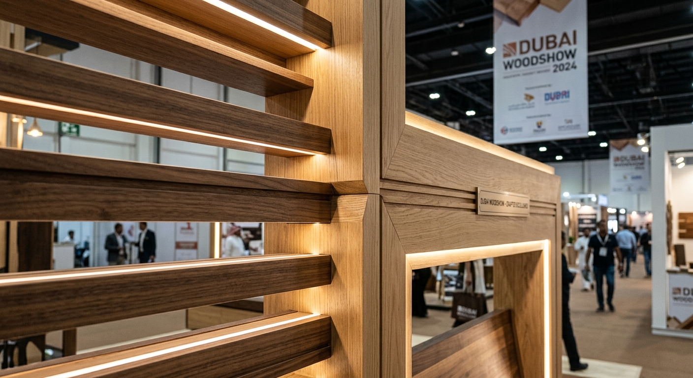 تصميم أجنحة معارض حديثة لمعرض دبي للأخشاب 2026